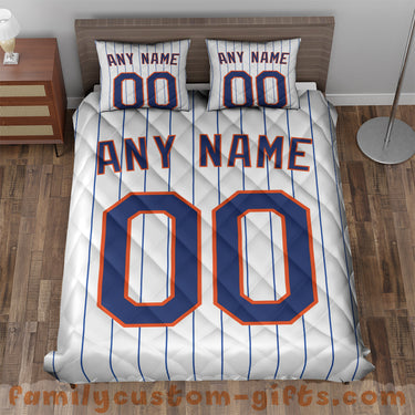 Custom Quilt Sets New York Jersey Personalized Baseball Premium Quilt Bedding for Boys Girls Men Women